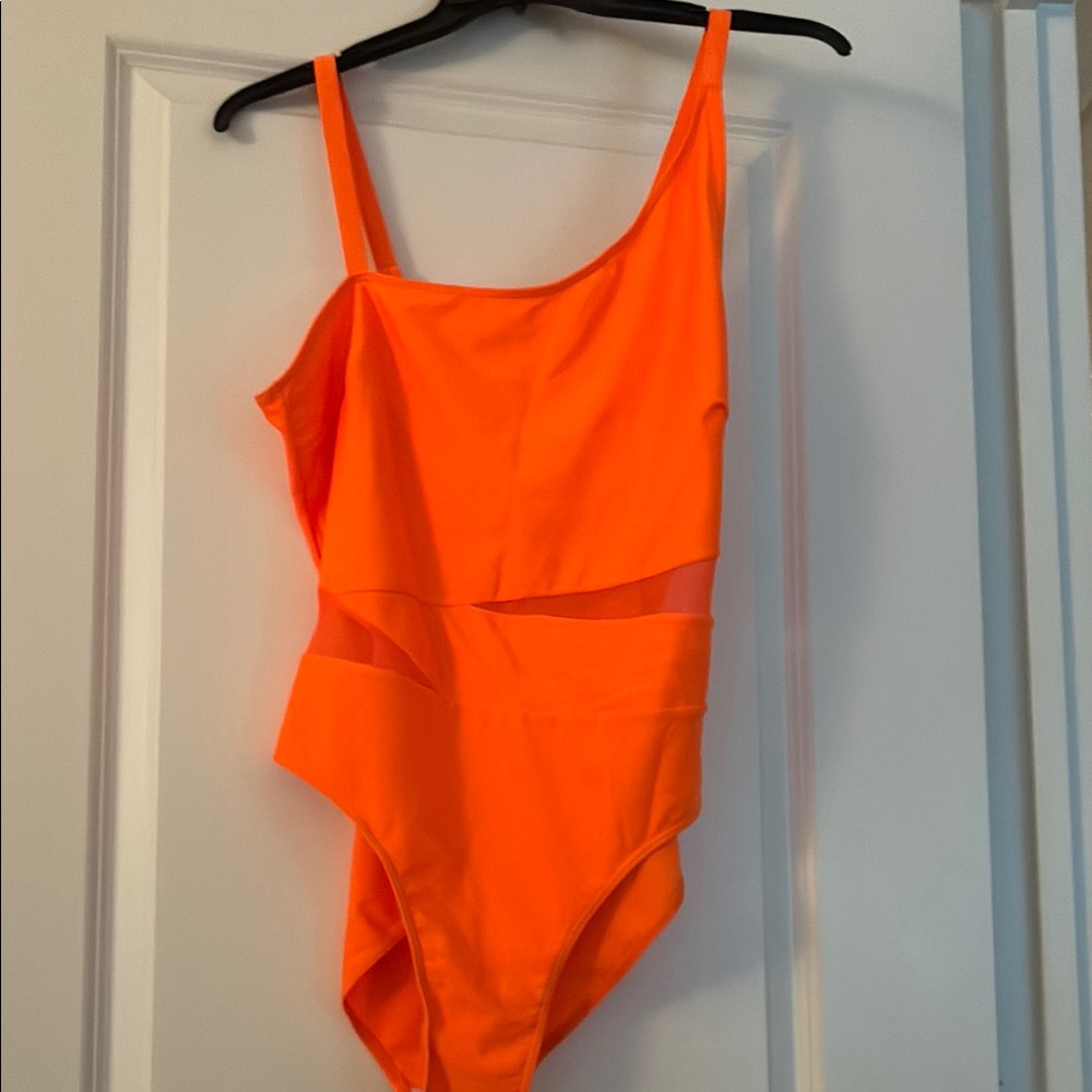 Vibrant Orange One-Piece Swimsuit